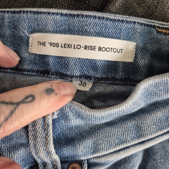Denim Forum Aritzia The 90's Lexi Lo Rise Bootcut Ankle Denim Jeans Size 30 - Picture 13 of 13